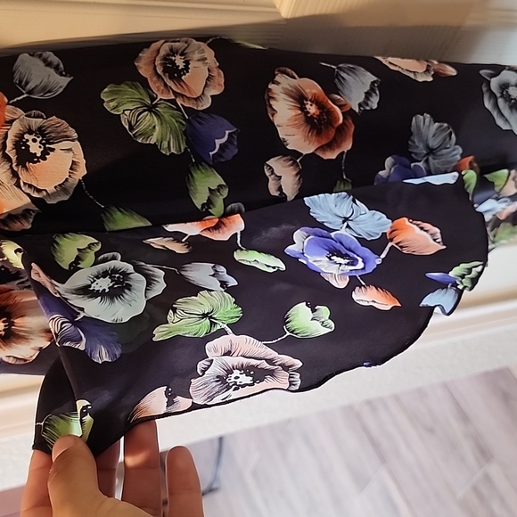 REBECCA TAYLOR Sleeveless Elasticized Waist V-Neck Silk Dress WITH POCKETS - Picture 6 of 16